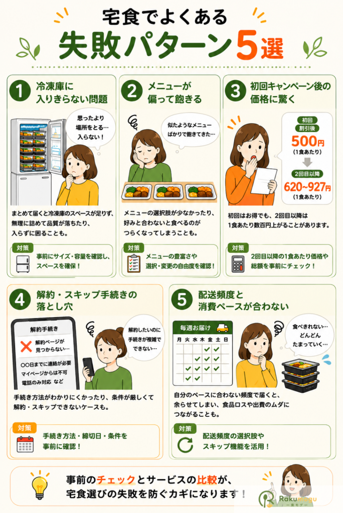 宅食でよくある失敗パターン5選