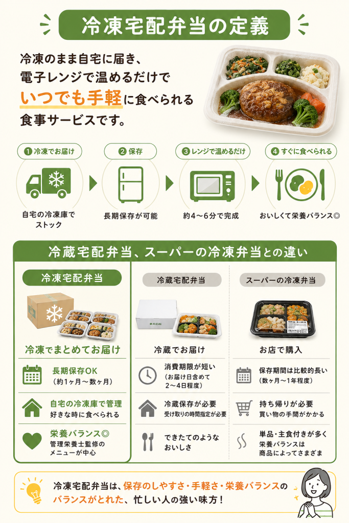 冷凍宅配弁当の基本概要図