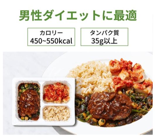 Muscle Deli（マッスルデリ）のMAINTAIN（男性ダイエット用）。カロリー450〜550kcal・タンパク質35g以上